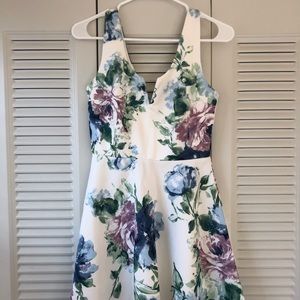 Francesca’s Miami fit and flare A-line floral skater dress